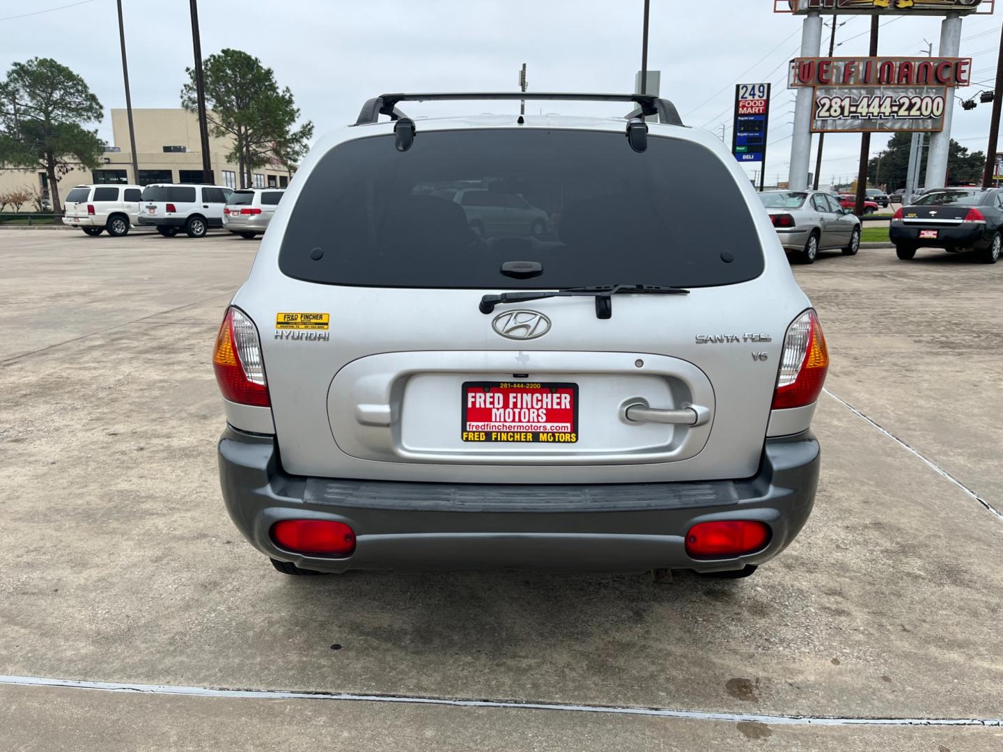 2003 SILVER /gray Hyundai Santa Fe GLS (KM8SC13D53U) with an 2.7L V6 DOHC 24V engine, 4-Speed Automatic Overdrive transmission, located at 14700 Tomball Parkway 249, Houston, TX, 77086, (281) 444-2200, 29.928619, -95.504074 - Photo#5